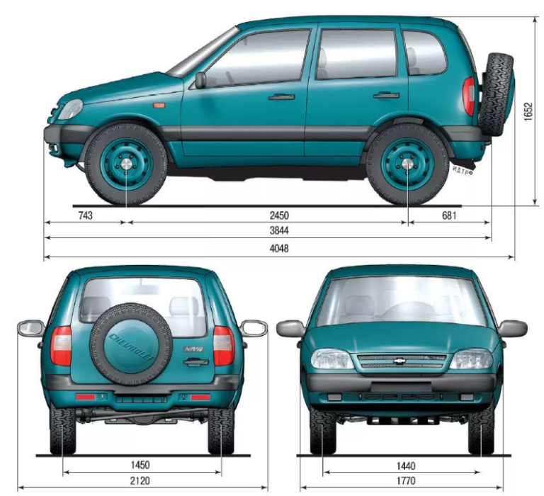 Нива пикап размеры кузова